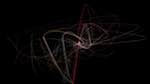 Third of 'reflets &mdash; paint action sequence &mdash; loop action tests 5'.