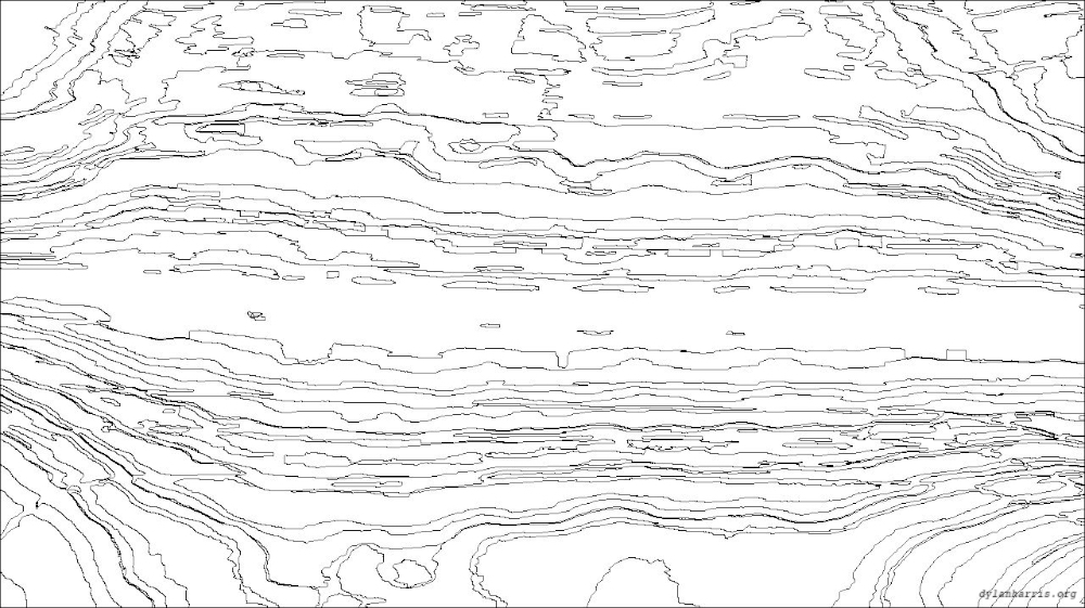 Image 'reflets &mdash; paint action sequence &mdash; outlines 5'.
