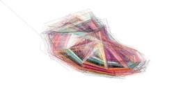 Seventh of 'reflets &mdash; paint synthesiser classic &mdash; 4.0 collection procedural abstraction exp 2'.