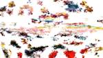 Third of 'reflets &mdash; paint action sequence &mdash; paint'.