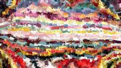 Second of 'reflets &mdash; paint synthesiser classic &mdash; 4.0 collection raised rough strokes 1'.