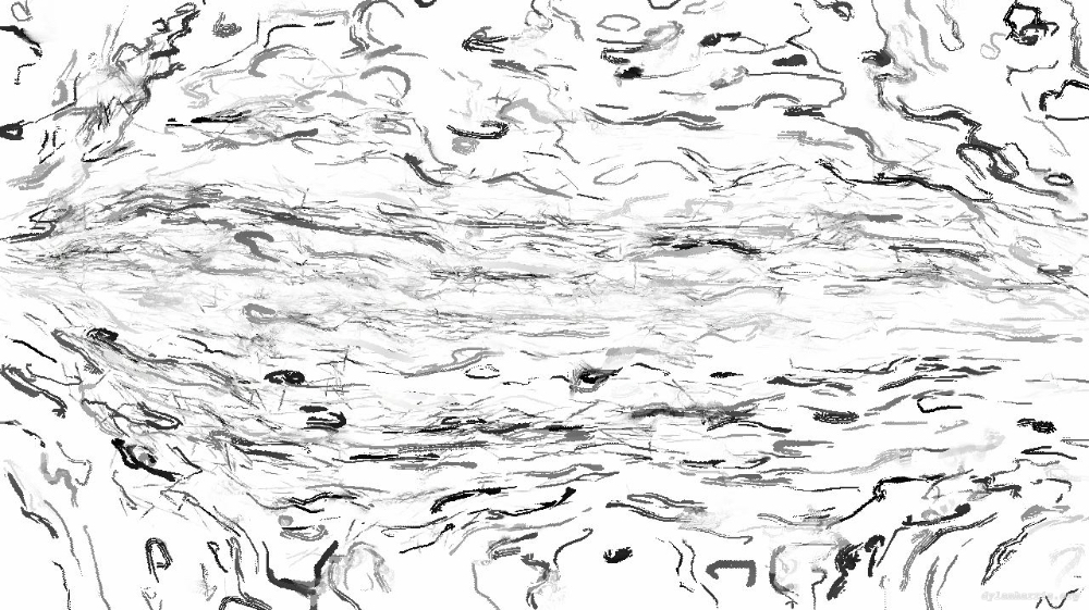 Image 'reflets &mdash; paint action sequence &mdash; sketch 1 4'.