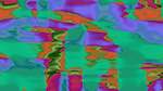 Sixth of 'reflets &mdash; msg &mdash; processing effects 1 source very abstract 2'.