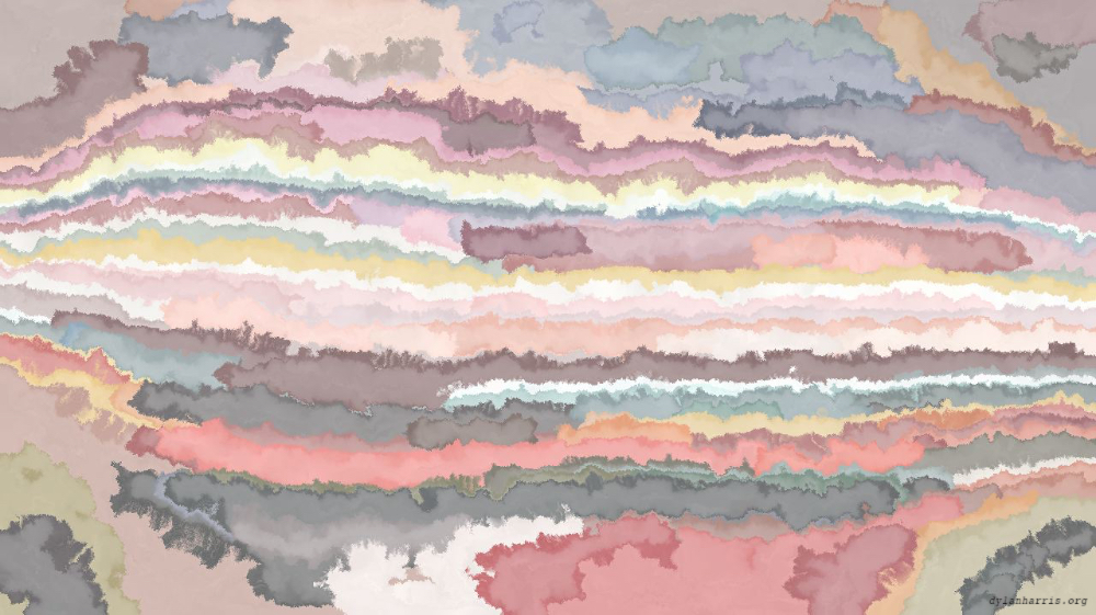 Image 'reflets &mdash; paint action sequence &mdash; soft watercolour 3'.