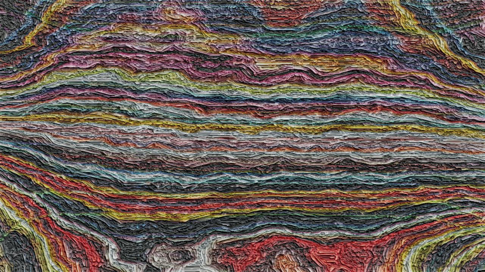 Image 'reflets &mdash; paint action sequence &mdash; textured surface simulations 1 5'.