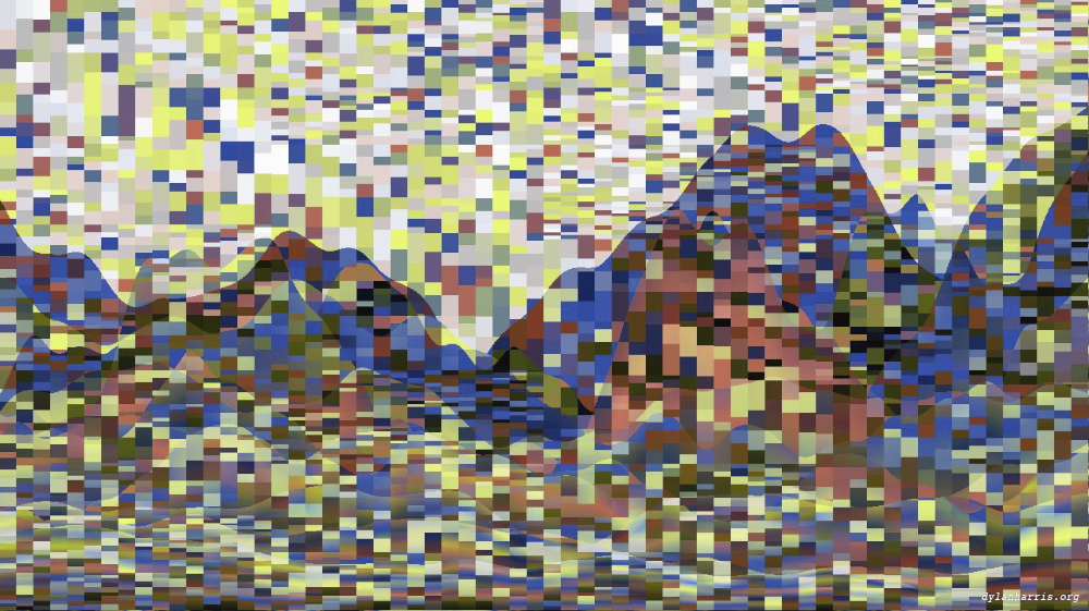 Image 'reflets &mdash; msg &mdash; abstract 1 vert mountains 1 3'.