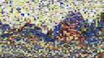 Third of 'reflets &mdash; msg &mdash; abstract 1 vert mountains 1'.