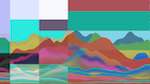 Fourth of 'reflets &mdash; msg &mdash; abstract 1 vert mountains 1'.