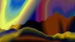 Eighth of 'reflets &mdash; msg &mdash; abstract 1 vert mountains 1'.