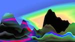 Fifth of 'reflets &mdash; msg &mdash; abstract 1 vert mountains 2'.