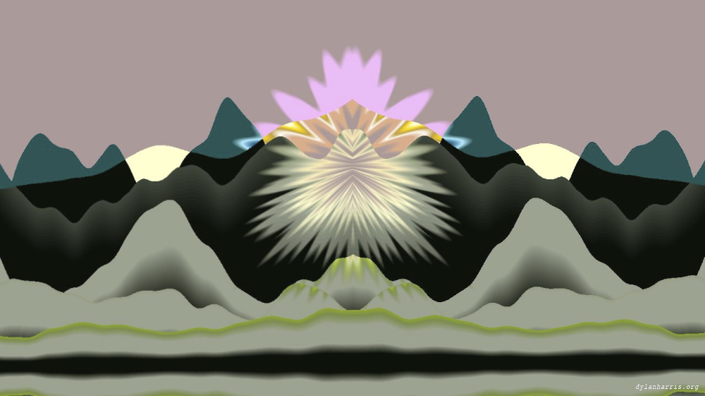 Image 'reflets &mdash; msg &mdash; abstract 1 vert mountains 3 5'.
