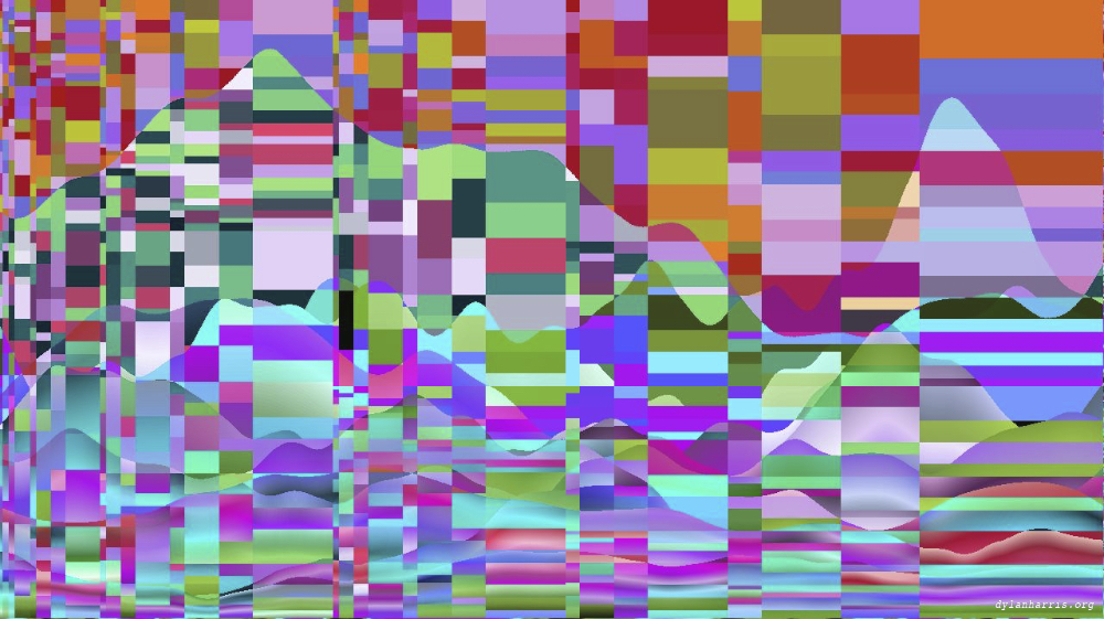 Image 'reflets &mdash; msg &mdash; abstract 1 vert mountains 3 7'.
