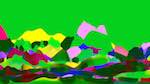Eighth of 'reflets &mdash; msg &mdash; abstract 1 vert mountains 3'.
