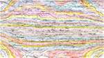 Third of 'reflets &mdash; paint action sequence &mdash; watercolour styles 3'.