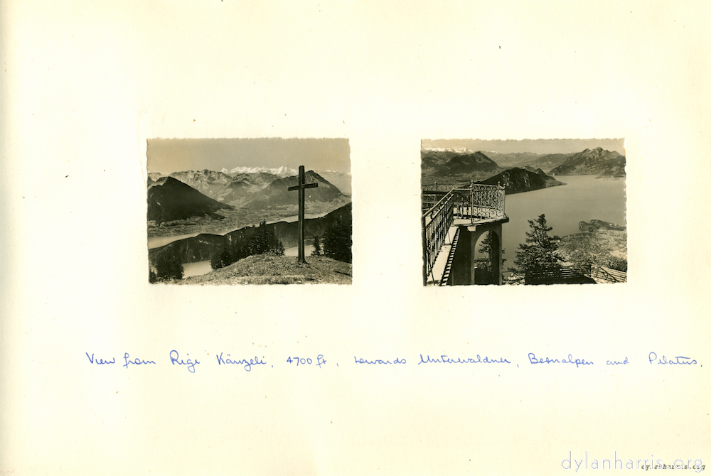 image: View from Rigi K&auml;urzeli, 4700ft, towards Unterwaldner, Bernalpen and Pelatus.