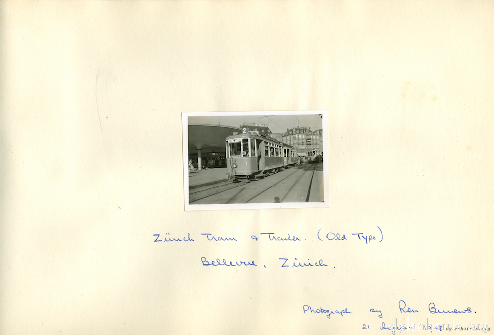 image: Z&uuml;rich Tram & Trailer (Old Type). Bellevue, Z&uuml;rich.