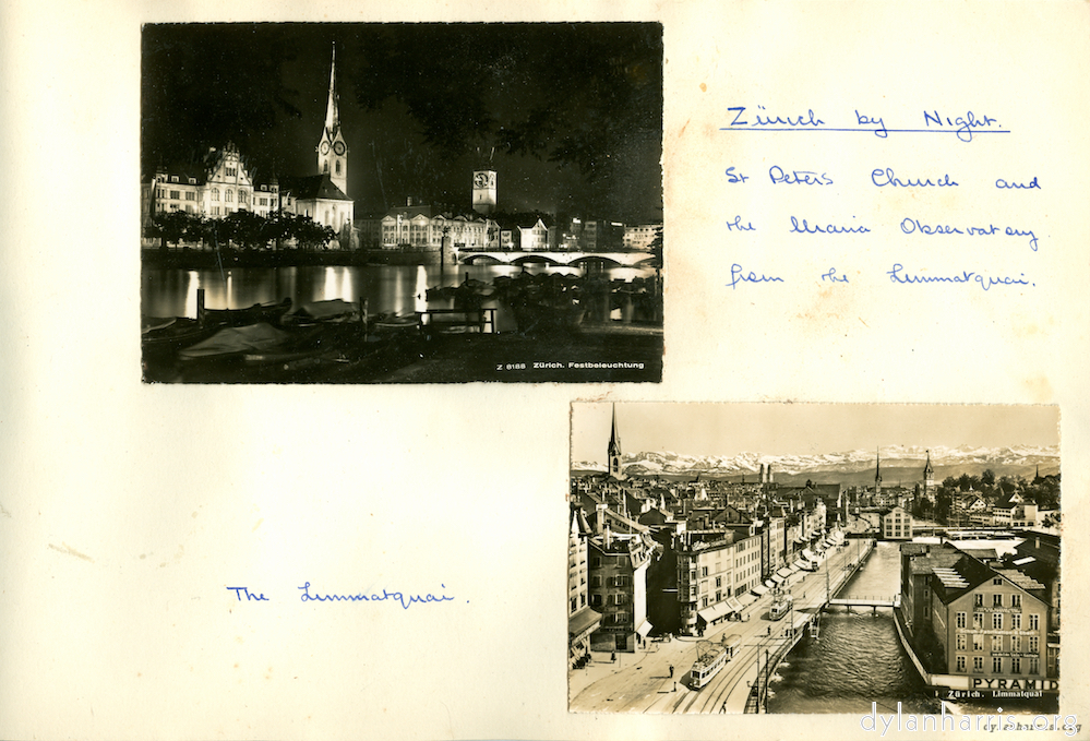 image: Postcards of Z&uuml;rich.