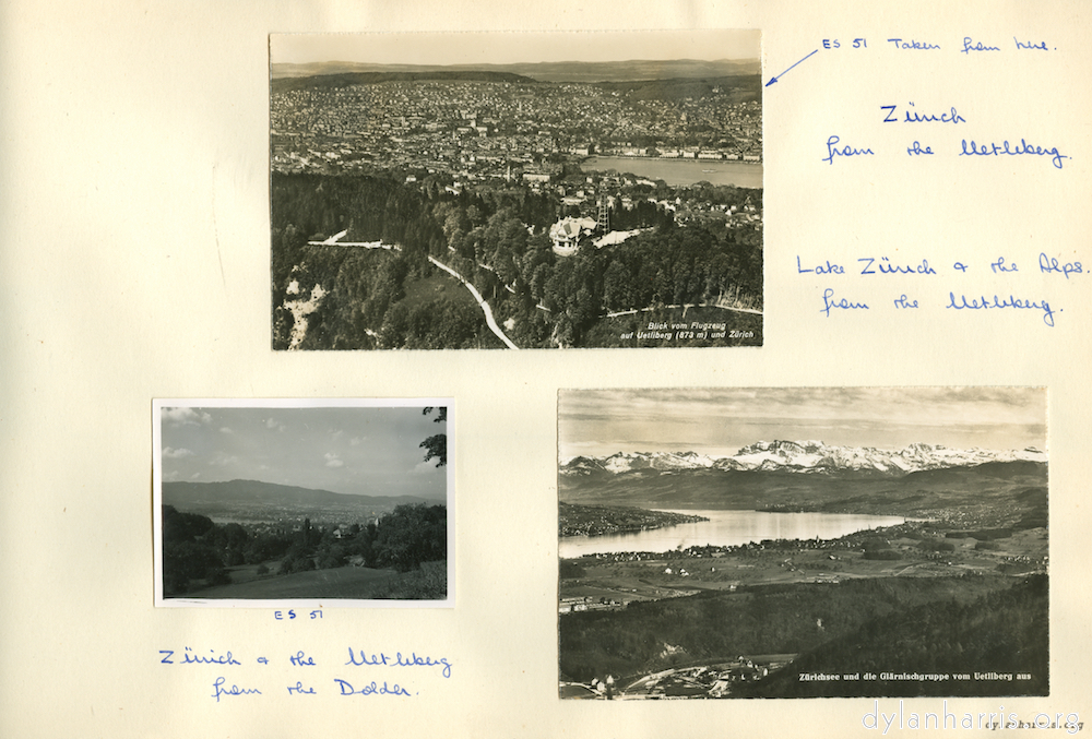 image: Z&uuml;rich from the surrounding hills.